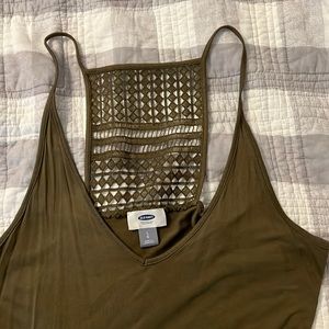 Old navy army green tank